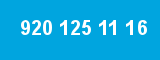920 125 11 16 920 125 11 16